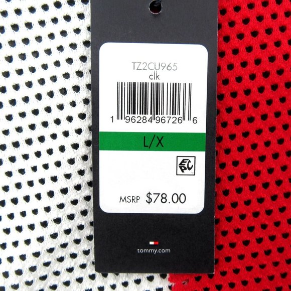 Tommy Hilfiger Swim Dress Cover Up Mesh Navy Blue Red White Size L/XL NEW $78 - Picture 9 of 10